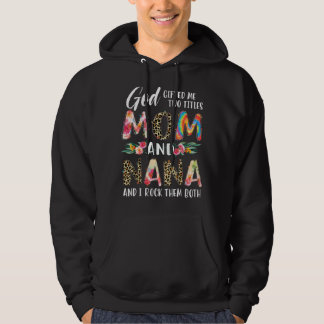 Moletom Deus Me Deu Dois Títulos Mamãe E Nana Leopard Mulh