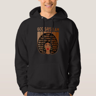 Moletom Deusa Negra Diz Eu Sou História Negra da Melanina