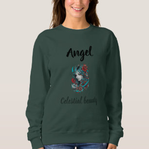 Moletom Devaneio Teal Crimson em Flor Cromatismo Etéreo 