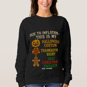 Moletom Devido à Inflação Este é o Meu Fantasia de Hallowe