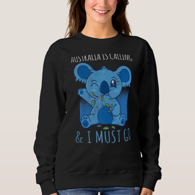 Moletom Devo Ir Koala Bear Patriótico Australi Australi (Frente)