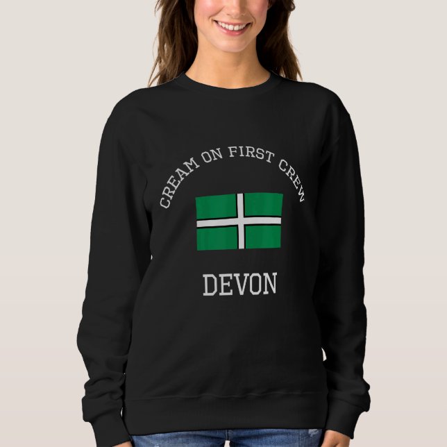 Moletom Devon Cream Na Primeira Tripulação Scone Devon Fla (Frente)