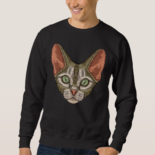Moletom Devon Rex Face Cute Devon Rex Cat Breed Animal (Frente)