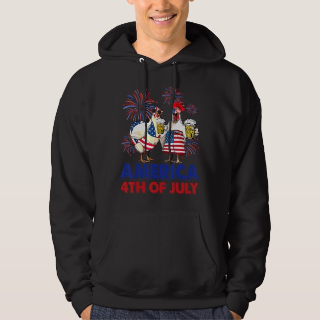 Moletom Dia da Independência de julho 4º Americano de Fran (Frente)