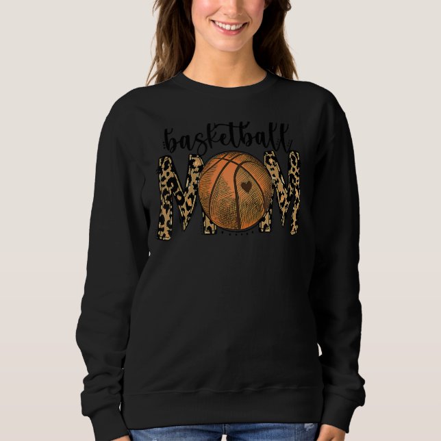 Moletom Dia da Mãe de Basquete Branqueado de Leopardo (Frente)