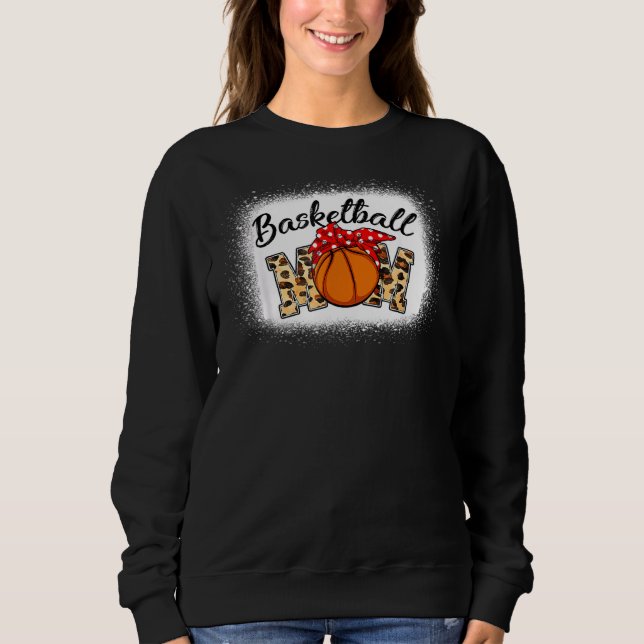 Moletom Dia da Mãe de Basquete Branqueado de Leopardo (Frente)