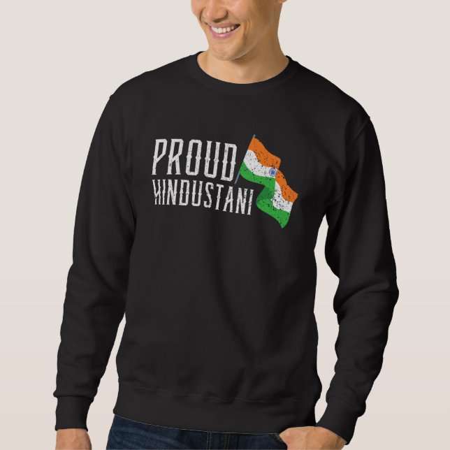 Moletom Dia da República da Índia Bandeira Hindustani Indi (Frente)