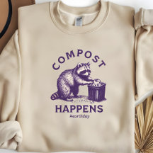 Dia da Terra Feral Racoon, compostagem acontece, h