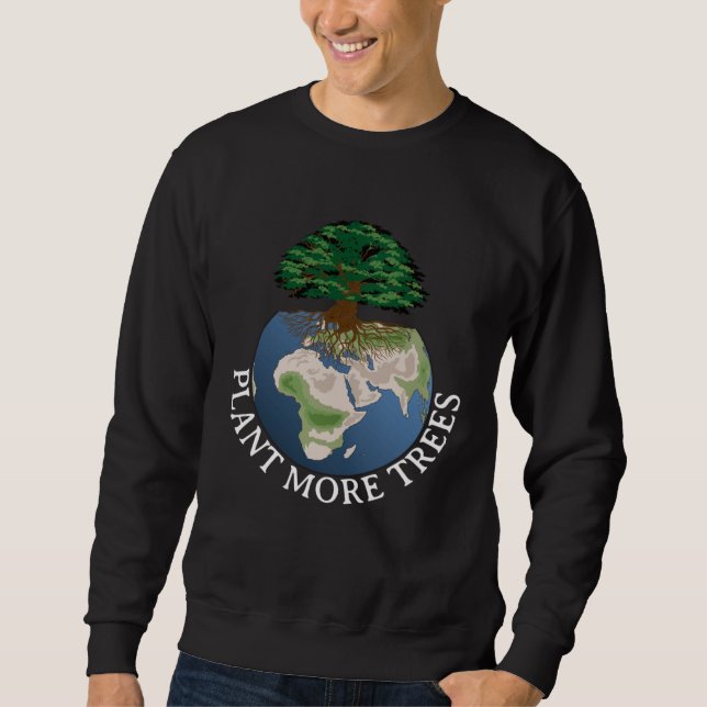Moletom Dia da Terra Plante Mais Árvores Mudança Climática (Frente)