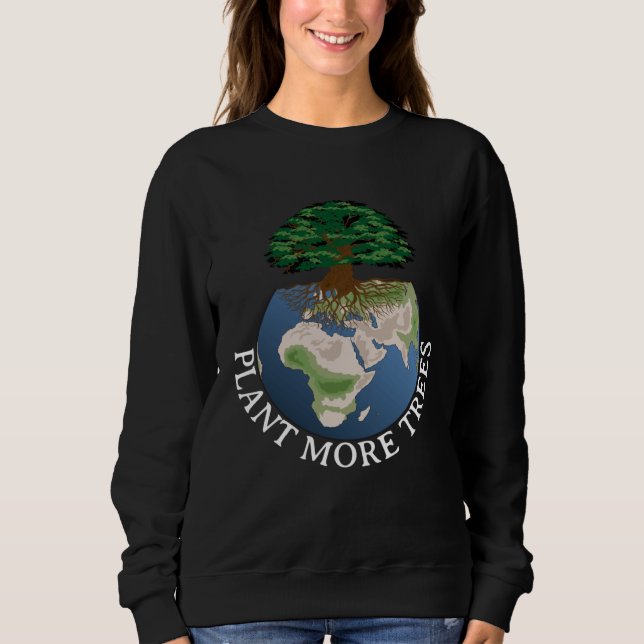 Moletom Dia da Terra Plante Mais Árvores Mudança Climática (Frente)