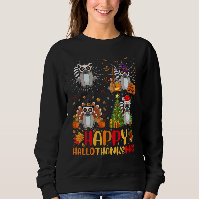 Moletom Dia das Bruxas Ação de Graças Natal Lêmure Dia das (Frente)