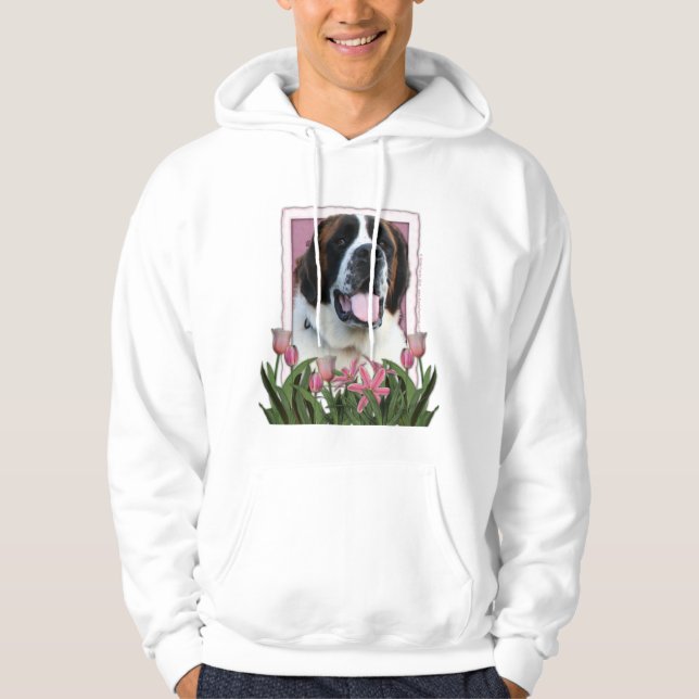 Moletom Dia das mães - tulipas cor-de-rosa - St Bernard - (Frente)
