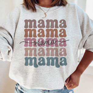 Moletom Dia de as mães da mãe retro empilhado