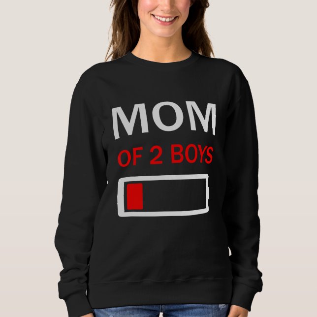 Moletom Dia de as mães Da Mulher Filho Da Mãe Mãe De 2 Men (Frente)