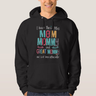 Moletom Dia de as mães Eu Tenho Três Títulos Mãe Mamãe E G