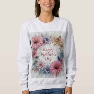 Moletom Dia de as mães Feliz de Flores Selvagens