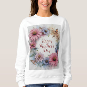 Moletom Dia de as mães Feliz de Flores Selvagens
