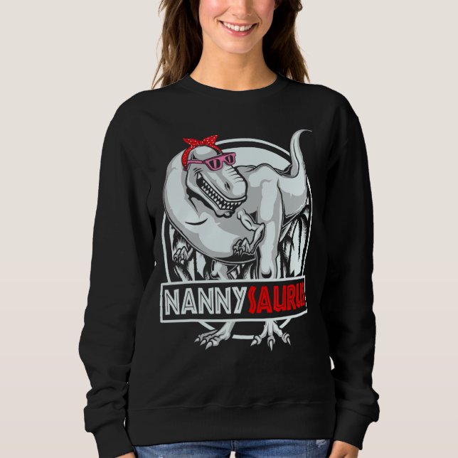 Moletom Dia de as mães Nannysaurus Rex Dinosaur (Frente)