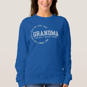 Moletom Dia de as mães Personalizado GRANDMA Nana Mimi Gig