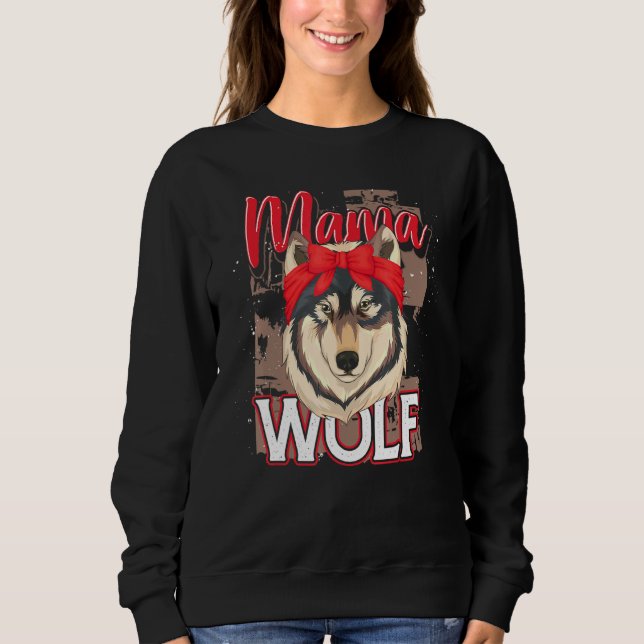 Moletom Dia de as mães Predator Forest Animal Mama Wolf (Frente)