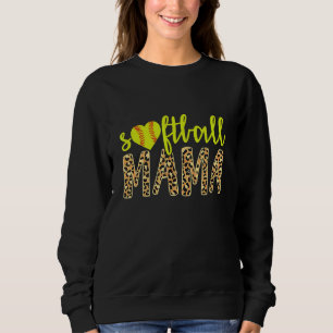 Moletom Dia de as mães Softball Mama Cute Cheetah Esportes
