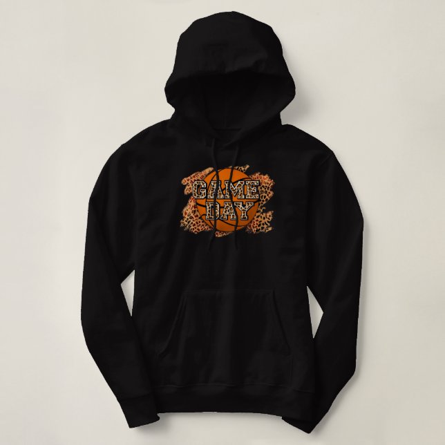 Moletom Dia de Basquete Leopardo Branqueado Vibes Basketb (Frente do Design)