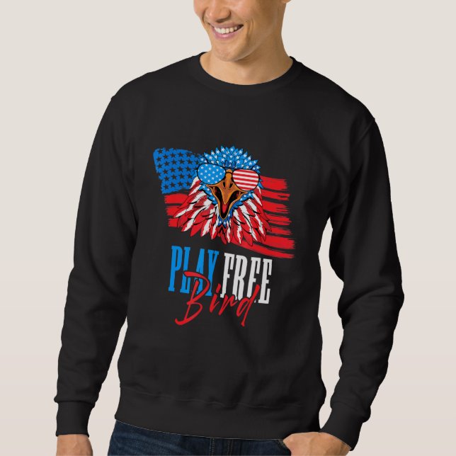 Moletom Dia de Independência de Bandeira de Águia-Pássaro  (Frente)