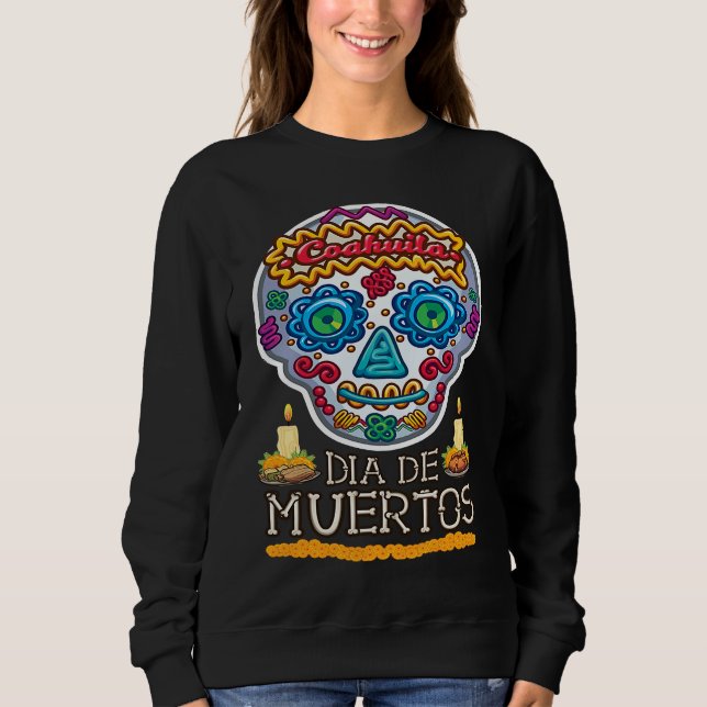 Moletom Dia de los muertos calavera de azucar Coahuila (Frente)