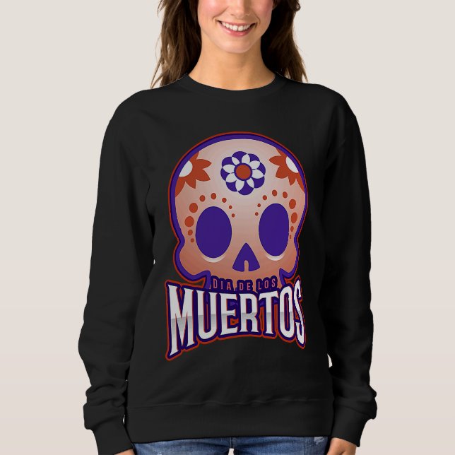 Moletom Dia de los muertos Modern colourful Skull (Frente)