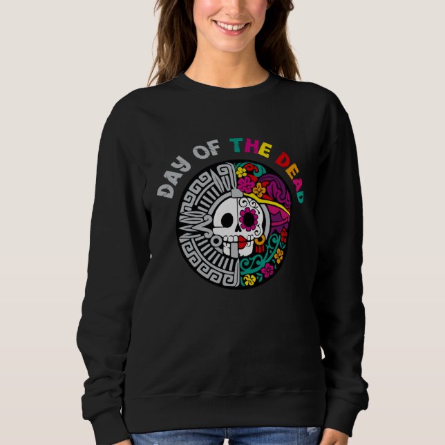 Moletom Dia De Los Muertos Sugar Skull Halloween Day Of Th (Frente)