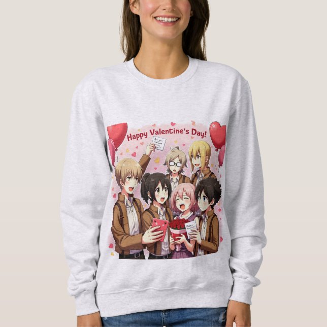 MOLETOM DIA DE OS NAMORADOS ANIME SWEATSHIRT (Frente)