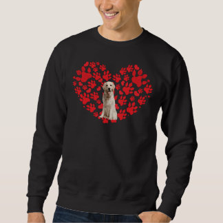 Moletom Dia de os namorados Labrador Retriever Dog Heart P