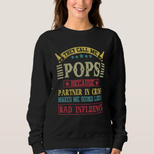 Moletom Dia de os pais Chamam-Me Pop Porque Parceiro Em C