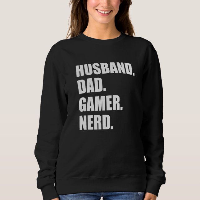 Moletom Dia de os pais de diversão de Nerd para jogadores  (Frente)