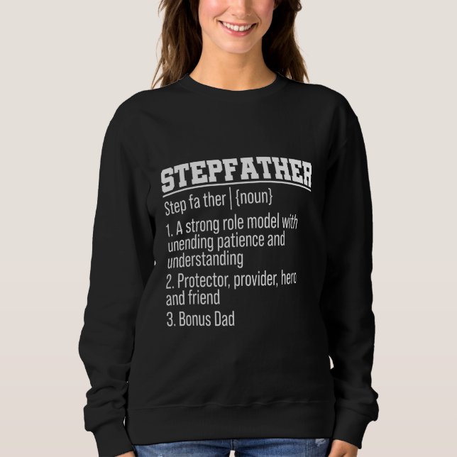 Moletom Dia de os pais Stepdad Noun Definition Stepd (Frente)