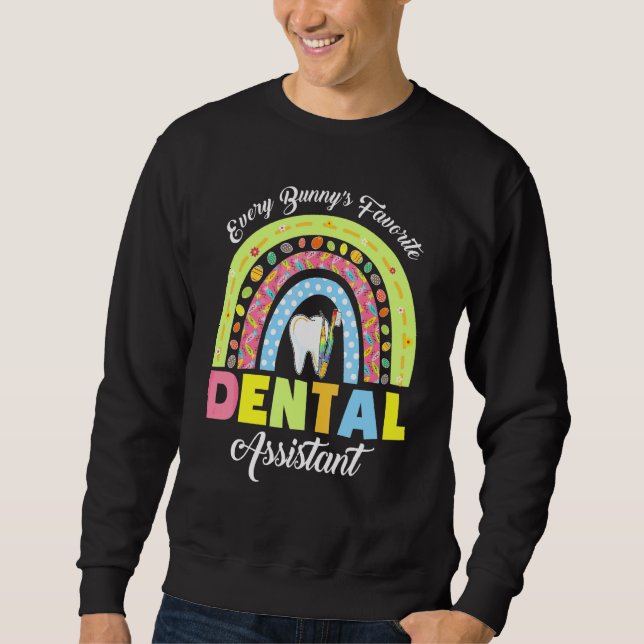 Moletom Dia de Páscoa do Assistente Dental Favorito de cad (Frente)