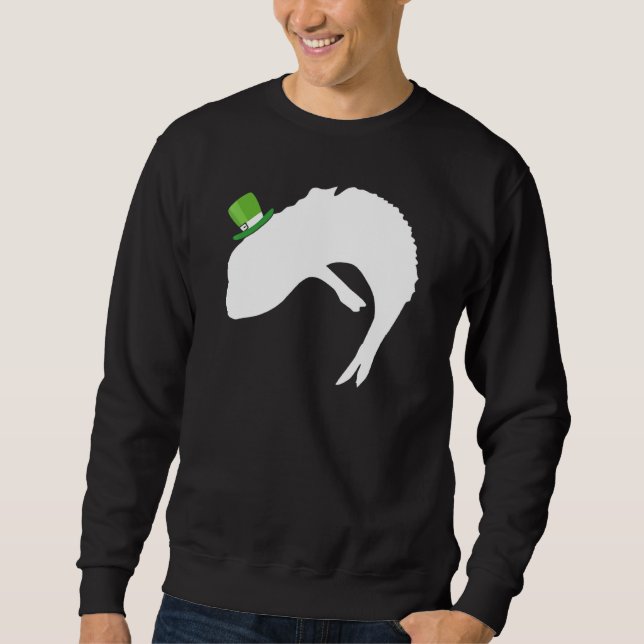 Moletom Dia de Patrick: Dragão de Peixes Leprechaun Rua Ir (Frente)