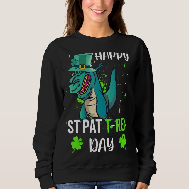 Moletom Dia de São Patrício Dab Trex Dá Sorte (Frente)