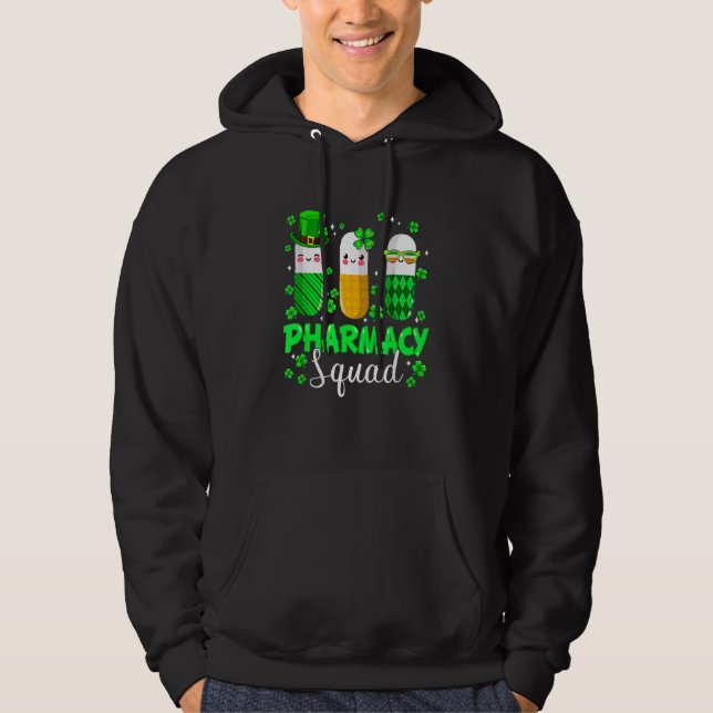 Moletom Dia de São Patrício Funny Pharmacy Squad Leprechau (Frente)