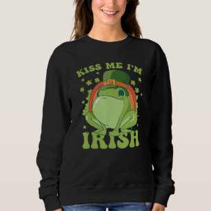 Moletom Dia de São Patrício Sapo Beije-me Eu sou Irlandês