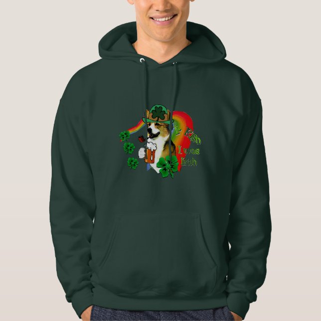 Moletom Dia de São Patrício Welsh Corgi (Frente)