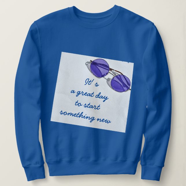 Moletom Dia do Excelente de Texto Personalizado Iniciar Al (Frente do Design)