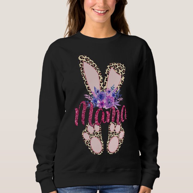 Moletom Dia do Felz pascoa 2022 Leopard Bunny Rabbit Gi (Frente)