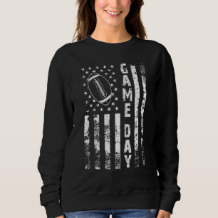 Moletom Dia do Jogo com a Bandeira Americana Futebol Mãe P