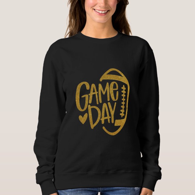 Moletom Dia do jogo Sweshirt, Futebol Shirt para Mulheres (Frente)