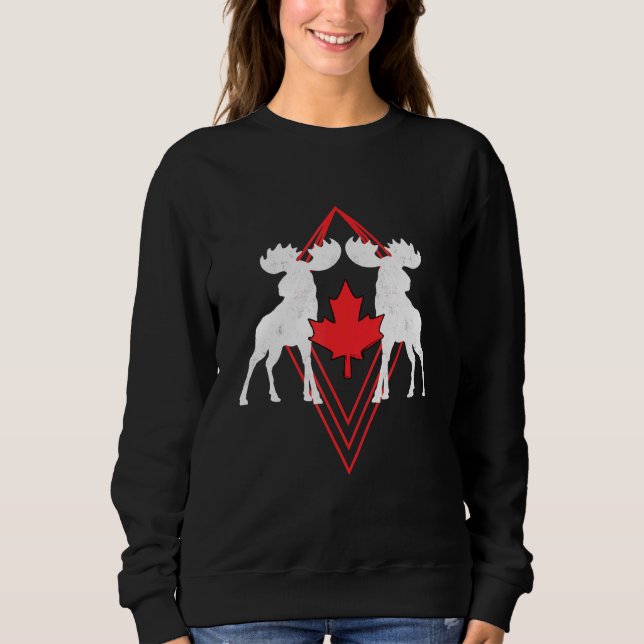 Moletom Dia do Orgulho Canadense Folha de Bordo Alce (Frente)