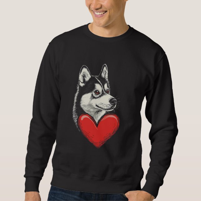 Moletom Dia dos Namorados Siberian Husky (Frente)