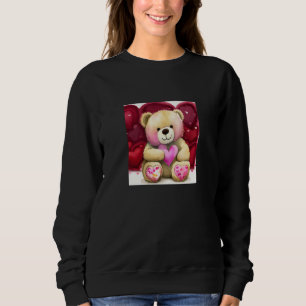 Moletom Dia dos Namorados Urso de Coração de Amor Teddy Na