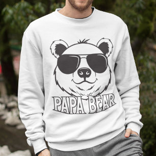 Moletom Dia dos Pais   PaBear   Black White Modern
