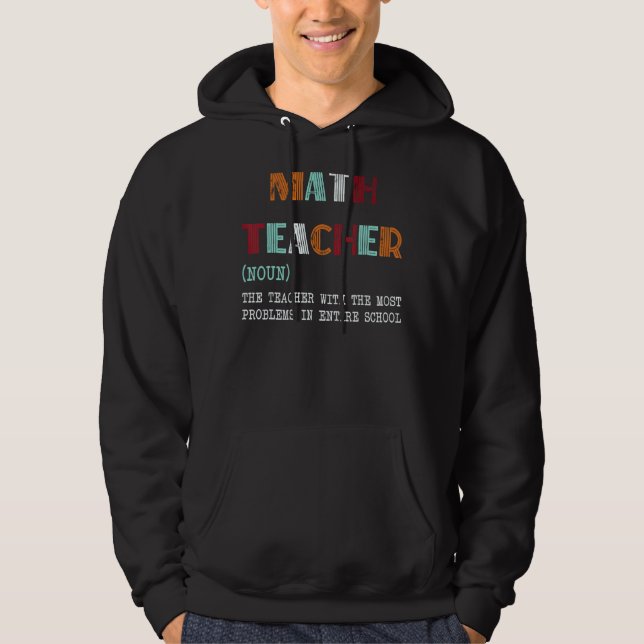 Moletom Dia dos Professores de Definição de Matemática (Frente)